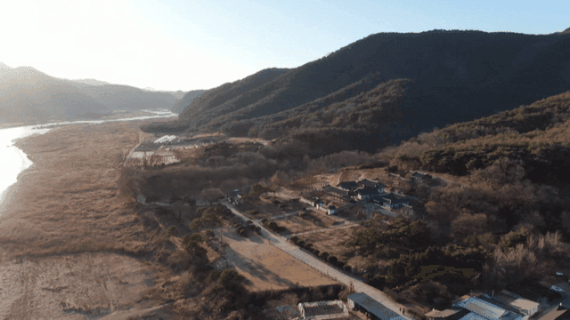 Traditional Hanok by river