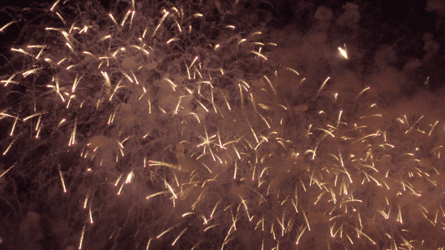 밤하늘을 밝히는 화려한 불꽃놀이