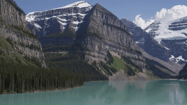 Majestic mountains with a serene lake