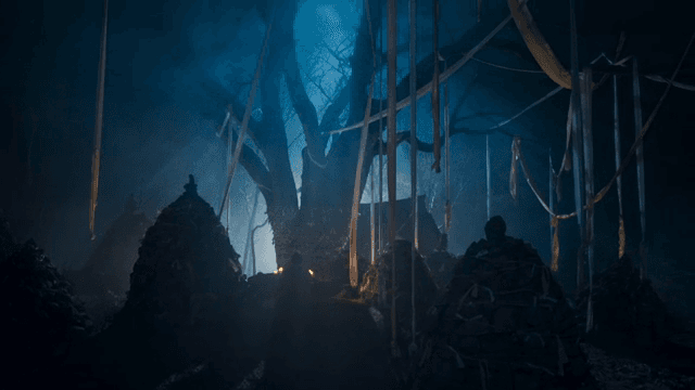 의식이 있는 신비로운 나무