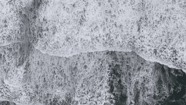 Waves crashing on the shore