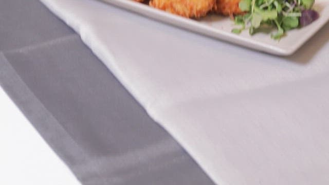 예쁘게 플레이팅 된 튀김요리