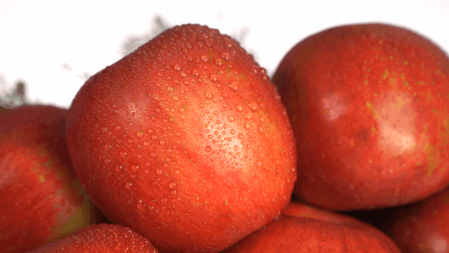 물방울이 맺힌 신선한 사과