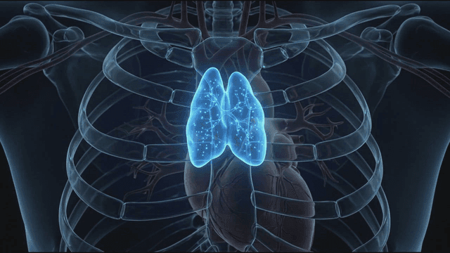 Visualization of human lungs and heart
