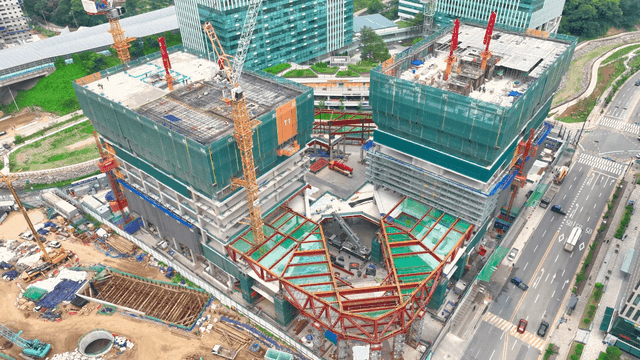 High-rise buildings under construction