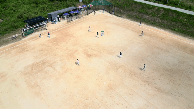 맑은 날 야구 연습