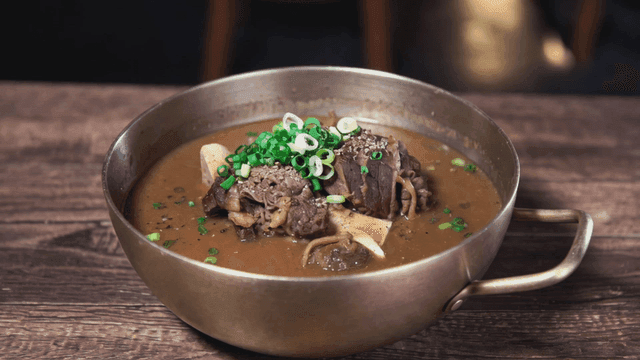 Beef bone galbitang broth