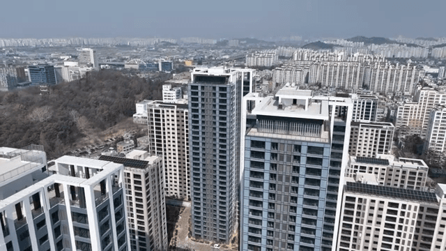 Modern cityscape with high-rise buildings