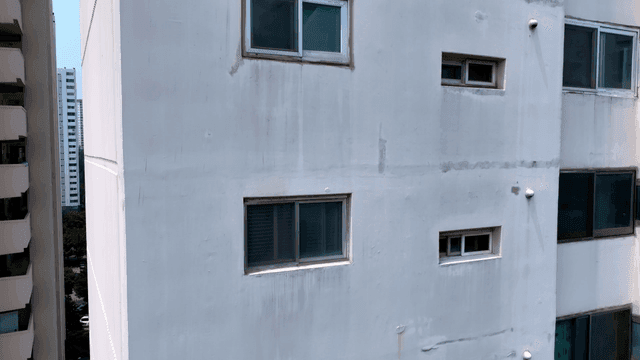 Exterior of a high-rise apartment building