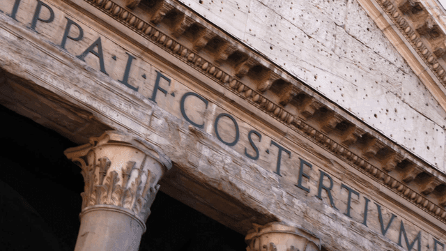 Ancient Roman architecture with columns