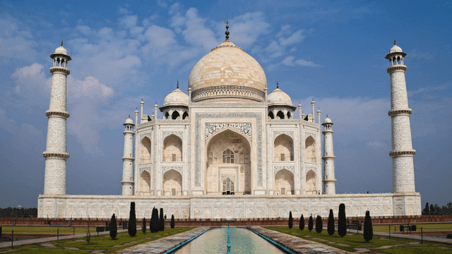White Taj Mahal under clear sky