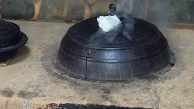 Traditional Korean pot steaming