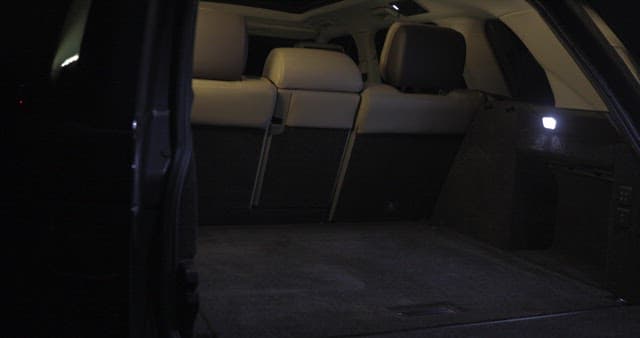 Empty Car Interior with Illuminated Cabin Light