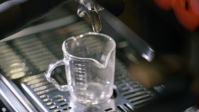 Fresh Coffee Brewed in a Glass Cup