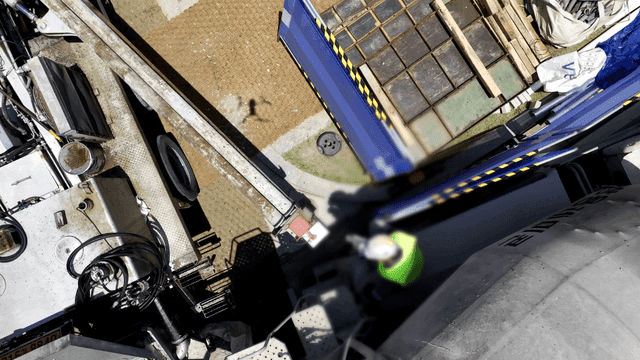 레미콘이 있는 건설현장