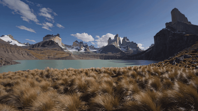 Majestic mountains and serene lake
