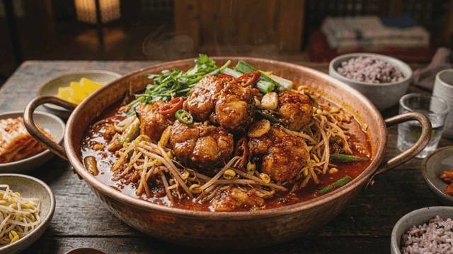 Spicy braised fish with vegetables