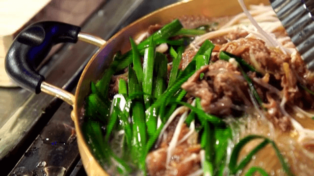 Bulgogi hot pot boiling in a pot