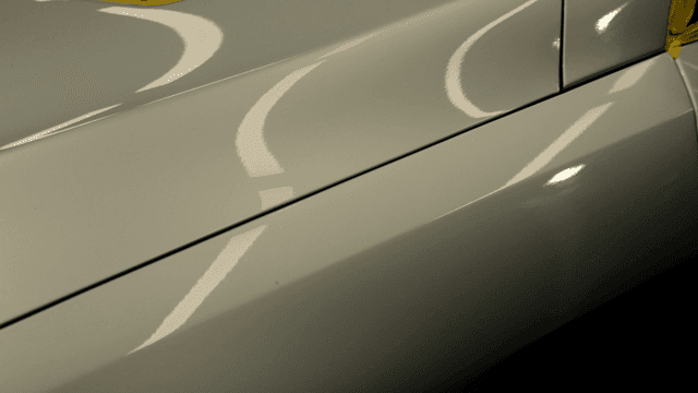 자동차의 광택 있는 표면 클로즈업