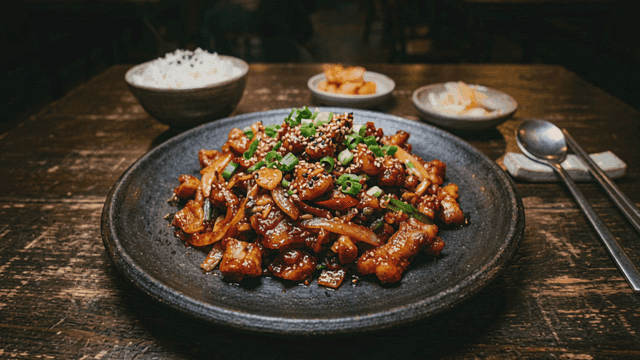 Spicy stir-fried pork dish