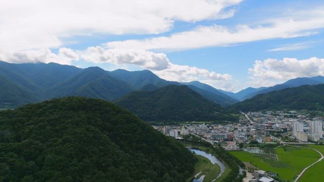 Scenic view of vast mountains