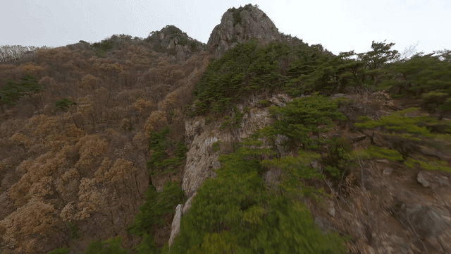 Autumn landscape of a rocky mountain