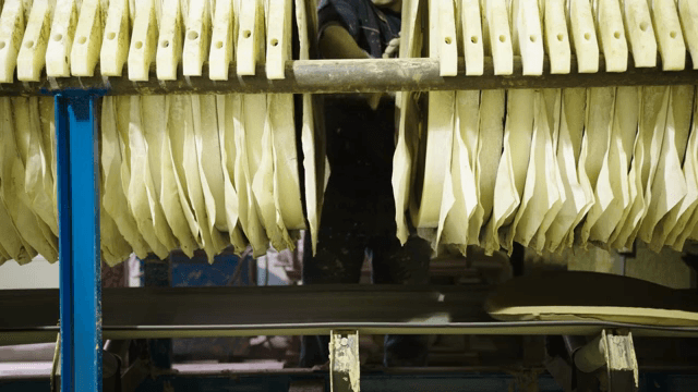 Conveyor belt in a manufacturing plant