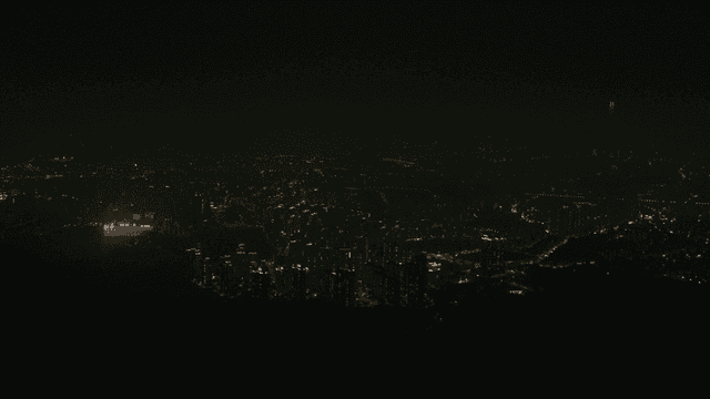 Night view of city filled with lights