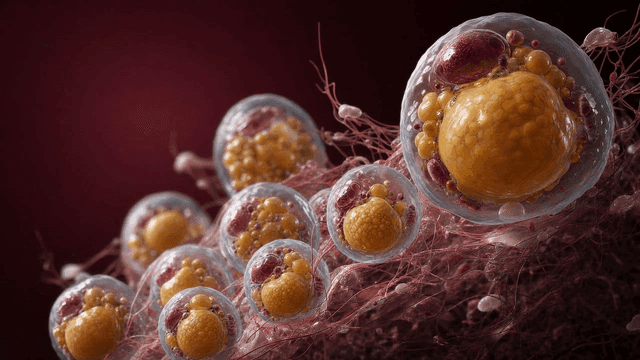 Detailed view of biological cells