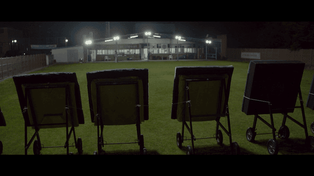 Night archery range with equipment