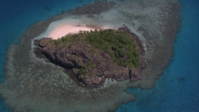 View of a Tropical Island and Boats