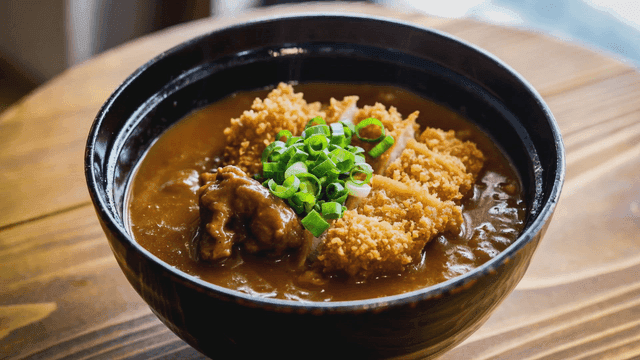 Hot pork cutlet curry with toppings