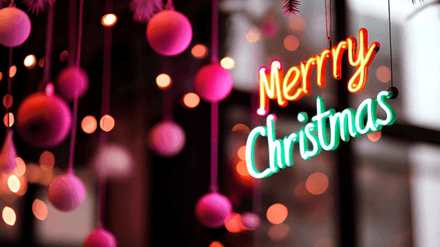 실내의 화려한 크리스마스 장식