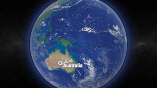 우주에서 본 지구의 지도