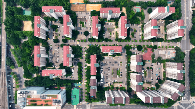 주거 단지의 항공 뷰