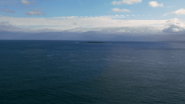 맑은 하늘 아래 고요한 푸른 바다