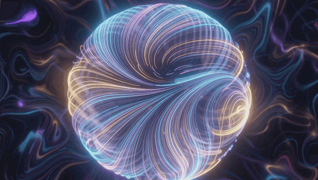 Colorful swirling light patterns