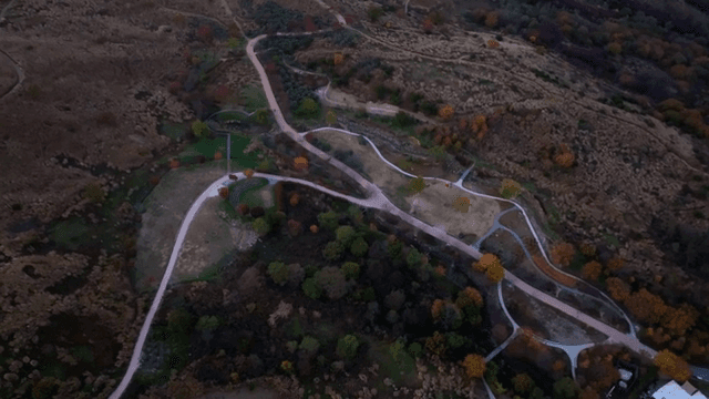 산악 지형의 항공 뷰