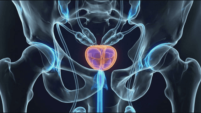 Detailed view of human pelvic anatomy