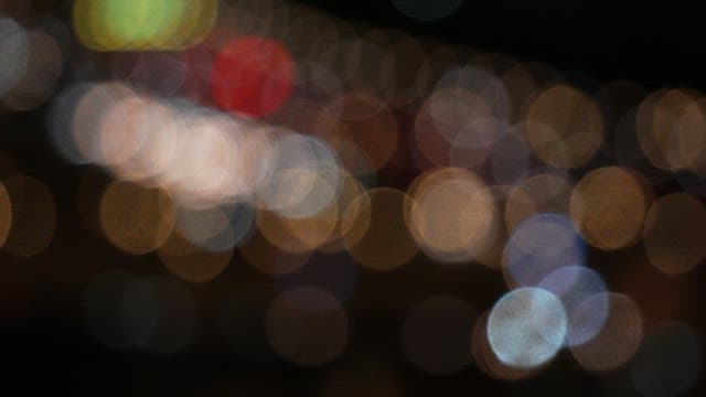 Blurred Lights in a Cityscape at Night