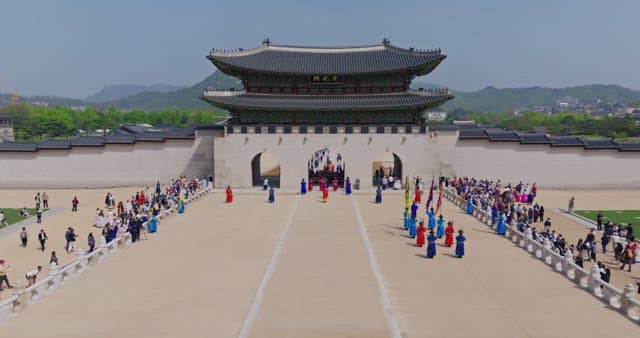 Traditional ceremony at Gyeongbokgung Palace