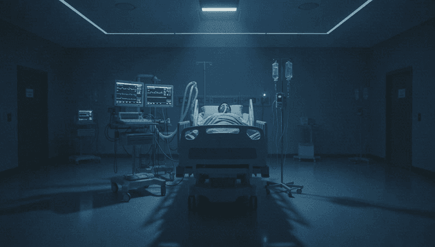 의료 장비가 있는 병실의 환자