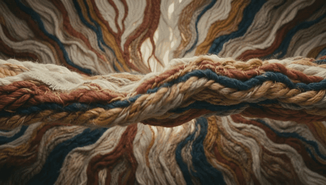 Colorful intertwined threads