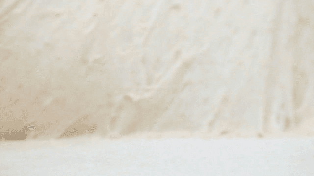 Kneading elastic dough surface with fermentation gloves