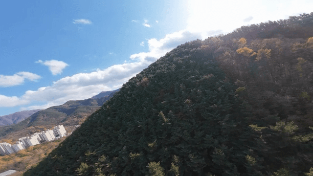 가을 단풍 속 온실