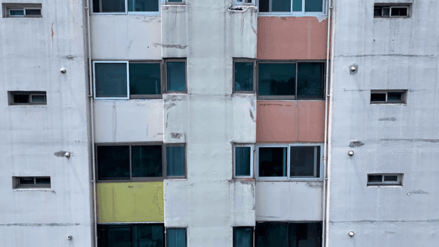 Facade of an old apartment building