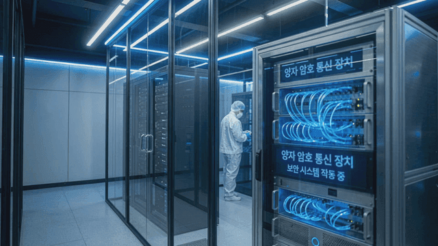 Technician working in server room