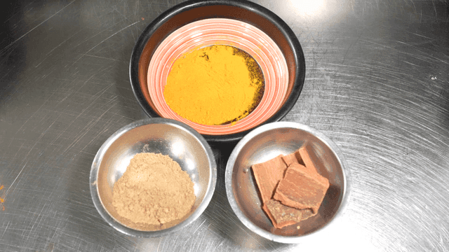 Various spices on counter