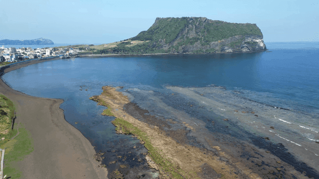 Coastal road and mountain view