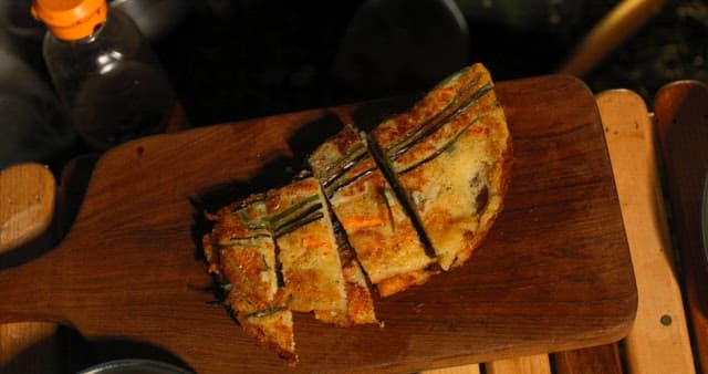 맛있는 한국식 부침개 준비